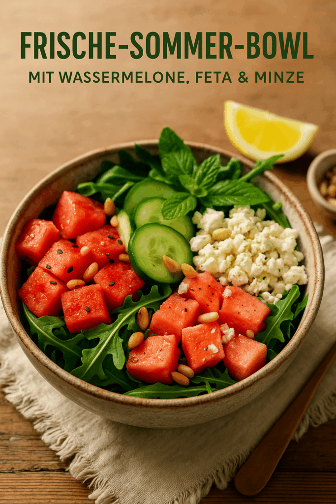 Frische-Sommer-Bowl mit Wassermelone, Feta & Minze