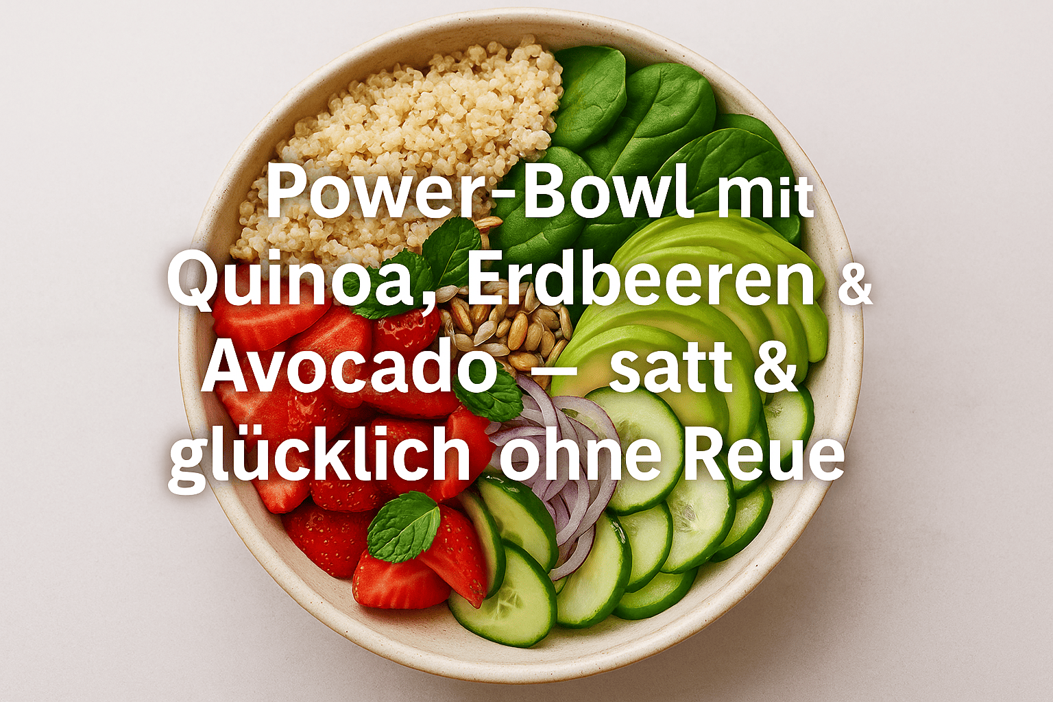 Power-Bowl mit Quinoa, Erdbeeren & Avocado – satt & glücklich ohne Reue